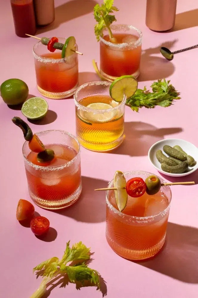 Colourful cocktails at restaurant