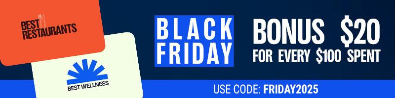 Black Friday promotional banner with link to products