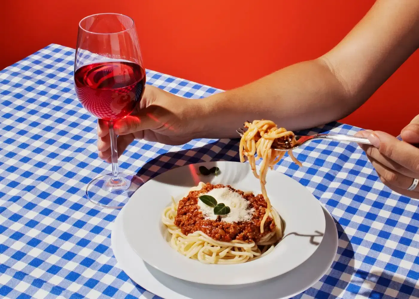 Italian dinner at restaurant